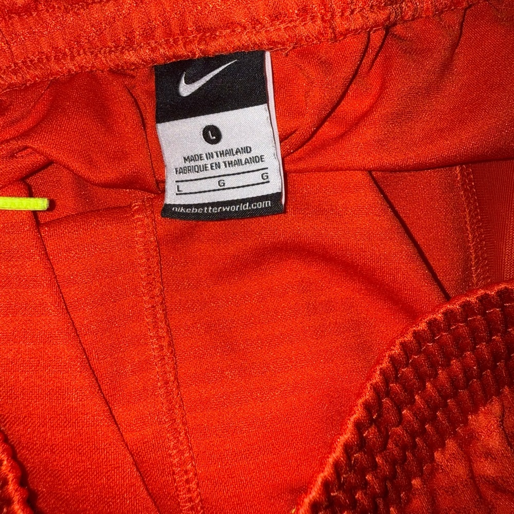Men's Nike Orange and White Athletic Shorts Size Large - Picture 2 of 3
